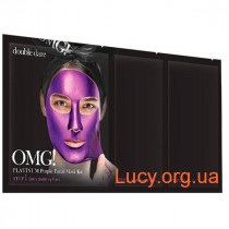 Трёхкомпонентный комплекс масок «Глубокое увлажнение и релакс» Double Dare OMG! Platinum Purple Facial Mask Kit