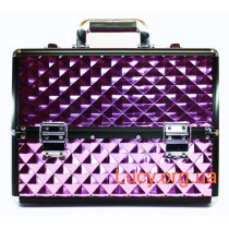 Алюминиевый кейс для косметики - CaseLife A-255 Розовый Ромб Глянцевый - A255-PINK-R