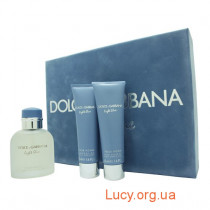 Dolce & Gabbana Light Blue pour Homme Набор для мужчин (туалетная вода 125мл+бальзам после бритья 75мл+гель для душа 50мл)