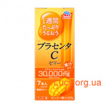 Японская питьевая плацента в форме желе со вкусом манго Earth Placenta C Jelly Mango 70g (на 7 дней)