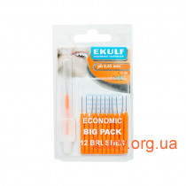 Щетки для межзубных промежутков Ekulf ph 0.45 мм (12 шт) оранжевые