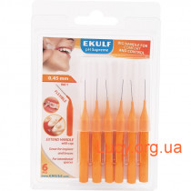 Щетки для межзубных промежутков Ekulf ph Supreme 0.45 мм (6 штук) оранжевые