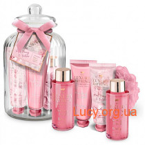 Подарунковий набір Pink Peony & Vetiver Feminine Florals (Крем для рук 50мл + крем для тіла 50мл + гель для душа 100мл + піна для ванни 100 +мочалка)