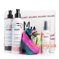 Набор для ухода за жирными и комбинированными волосами Hillary Silk Hair with Thermal Protection