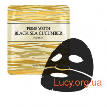 Гидрогелевая маска для лица с экстрактом чёрного морского огурца - Holika Holika Prime Youth Black Sea-Cucumber Mask Sheet Ad - 20013266