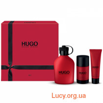 Подарочный набор Hugo Red (туалетная вода 125мл + дезодорант-стик 75гр + гель для душа 50мл) (м)