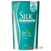 Мыло для тела жидкое увлажняющее с природным коллагеном и ароматом мяты Silk 350ml