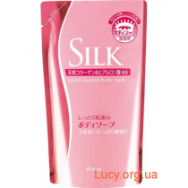 Мыло для тела жидкое с увлажняющим молочком и цветочным ароматом Silk 350ml