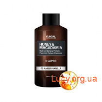 Безсульфатный шампунь для волос &quot;Янтарная ваниль&quot; KUNDAL Honey & Macadamia Amber Vanilla Shampoo 100ml
