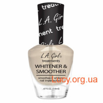 LA Girl - Nail Treatment (Whitener & Smoother) - Фінішне покриття для нігтів 14 мл
