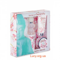 Подарочный набор для женщин Безмятежность - гель, лосьон, крем, спонж Serenity