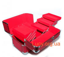 Make Up Me Бьюти-кейс с 6 раздвигающимися бархатными нишами - CaseLife  A47. Красный - A47-RED 3