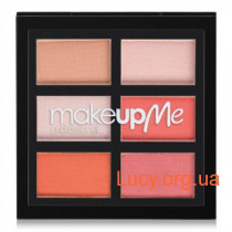 Make Up Me - H6-1 - Професійна палітра рум'ян 6 відтінків