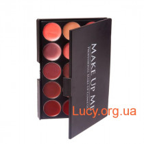 Make Up Me Професійна палітра помад для губ Make Up Me - L15-2 15 кольорів 4