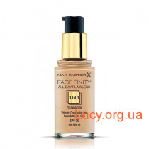 Max Factor Основа тональна 3 в 1 Facefinity All Day Flawless 3-in-1 Foundation №75, легкий загар 1