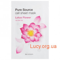 Missha Одноразовая маска для лица - Missha Pure Source Cell Sheet Mask #Lotus Flower - E1896 1