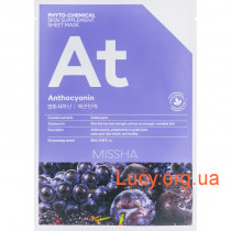 Тканевая маска подтягивающая c антоцианином Missha Phytochemical Skin Supplement Sheet Mask (Anthocyanin/Lifting) - I2153