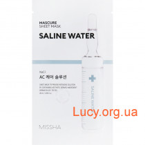 Тканевая маска для чувствительной кожи успокаивающая с морской солью Missha Mascure AC care solution sheetmask - I2175