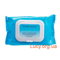 Очищающие салфетки для лица - Missha Super Aqua Perfect Cleansing Tissue - M2772