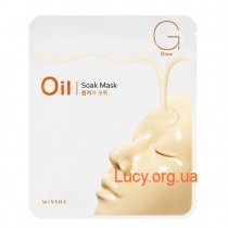 Тканевая маска для лица - MISSHA Oil-Soak Mask [Glow] - M7259