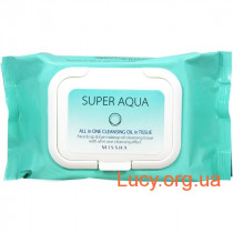 Очищающие салфетки с маслами - Missha Super Aqua Perfect Cleansing Oil In Tissue - M9886