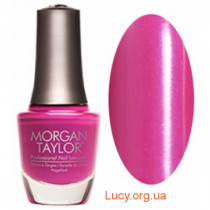Morgan Taylor Профессиональный лак для ногтей Amour Colour Please (фуксия с голубоватой шиммерной пылью) 1