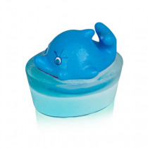 Гліцеринове дитяче мило ручної роботи – Блакитний Дельфін (велика іграшка) 80г