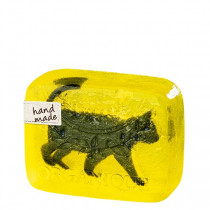 Гліцеринове мило ручної роботи – Black Cat (Куб) Luxury Organique 100г