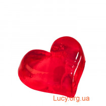 глицериновое мыло чистый красный – середина сердца 1шт.