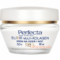 Укрепляющий лифтинг-крем для лица для возраста 50+ PERFECTA Elixir Multi-Collagen Cream Lifting 50+ 50ml