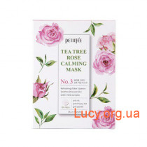 Успокаивающая маска для лица с экстрактом чайного дерева и розы Petitfee Tea Tree Rose Calming Mask 25g - 10 шт
