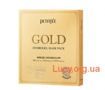 Гидрогелевая маска для лица с золотомым комплексом +5 PETITFEE Gold Hydrogel Mask Pack, 5шт/уп.