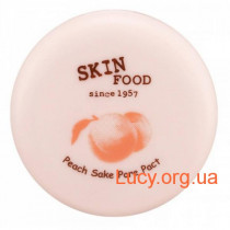 Матирующая компактная пудра с экстрактом персика - SkinFood Peach Sake Pore Pact - 916-1