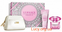 Versace Bright Crystal Absolu набор (парфюмированная вода 90мл + лосьон для тела 100мл + косметичка) (ж)