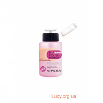 Жидкость для снятия лака с помпой Vipera, Розовая (175 мл)